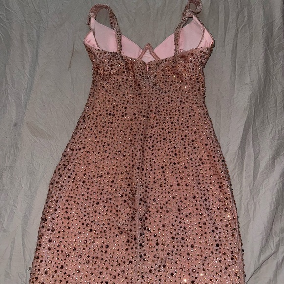 Oh Polly Pink Embellished Dress - Picture 4 of 6